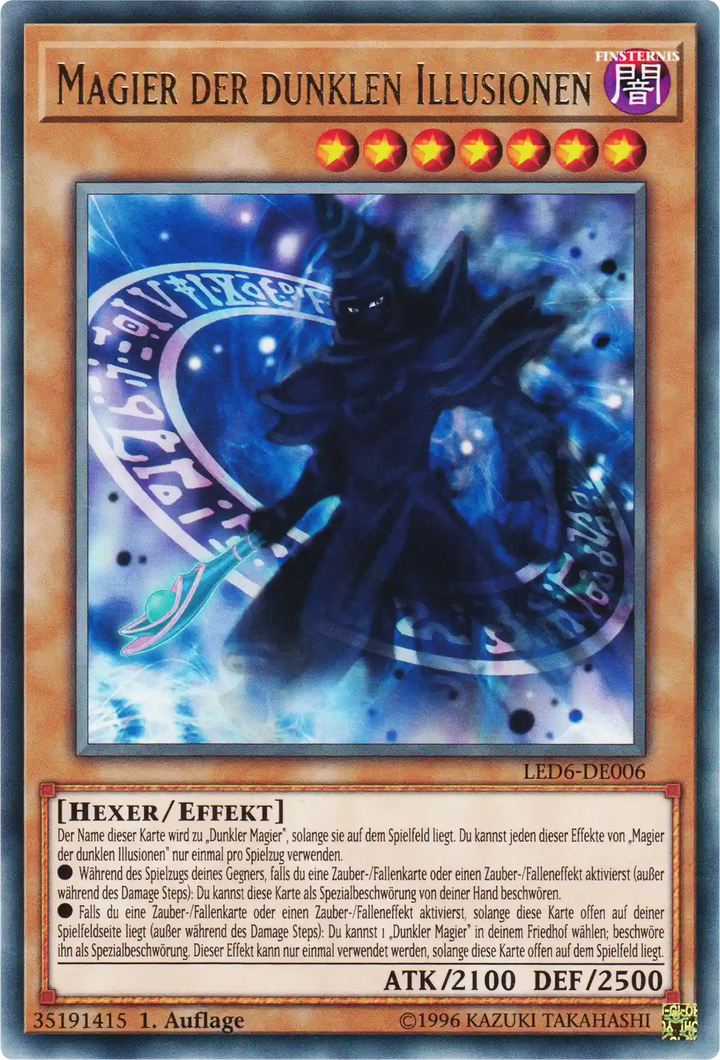 Magier der dunklen Illusionen Yu-Gi-Oh! Karte LED6-DE006 Rare