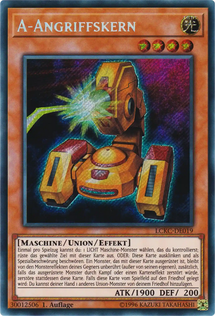 A-Angriffskern Yu-Gi-Oh! Karte LCKC-DE019 Secret Rare