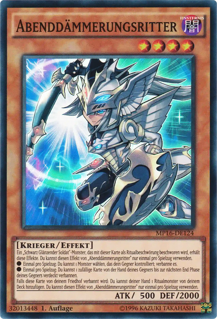 Abenddämmerungsritter Yu-Gi-Oh! Karte MP16-DE124 Super Rare