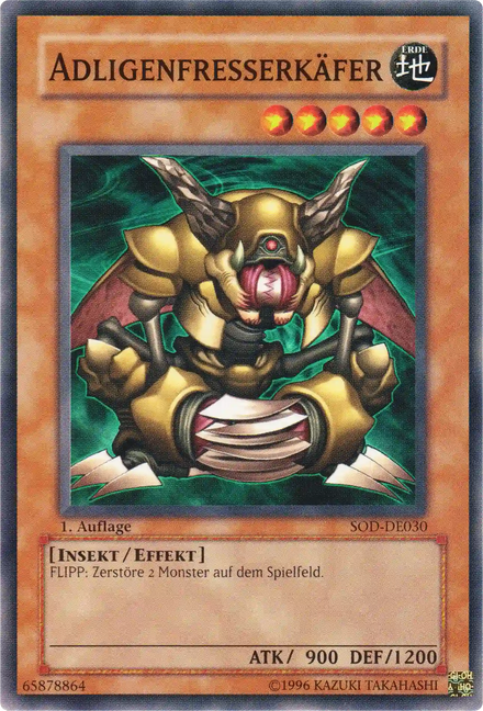 Adligenfresserkäfer Yu-Gi-Oh! Karte SOD-DE030 Common