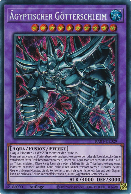 Ägyptischer Götterschleim Yu-Gi-Oh! Karte RA01-DE029 Secret Rare
