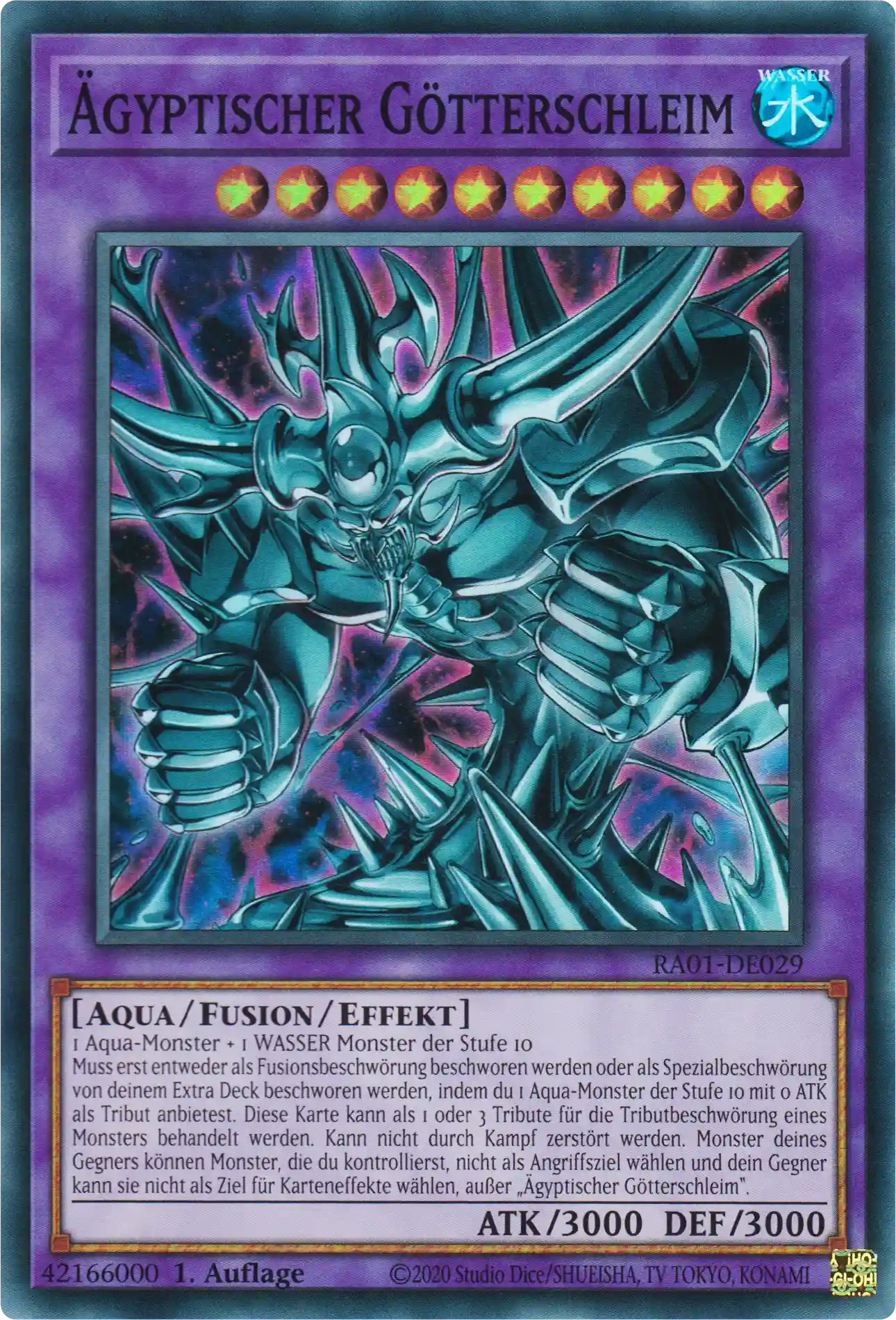 Ägyptischer Götterschleim Yu-Gi-Oh! Karte RA01-DE029 Super Rare