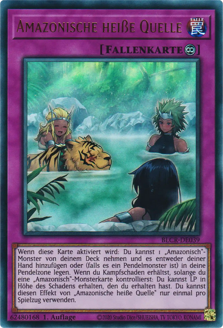 Amazonische heiße Quelle Yu-Gi-Oh! Karte BLCR-DE039 Ultra Rare