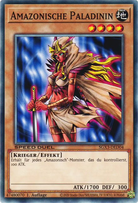 Amazonische Paladinin Yu-Gi-Oh! Karte SGX3-DED04 Common