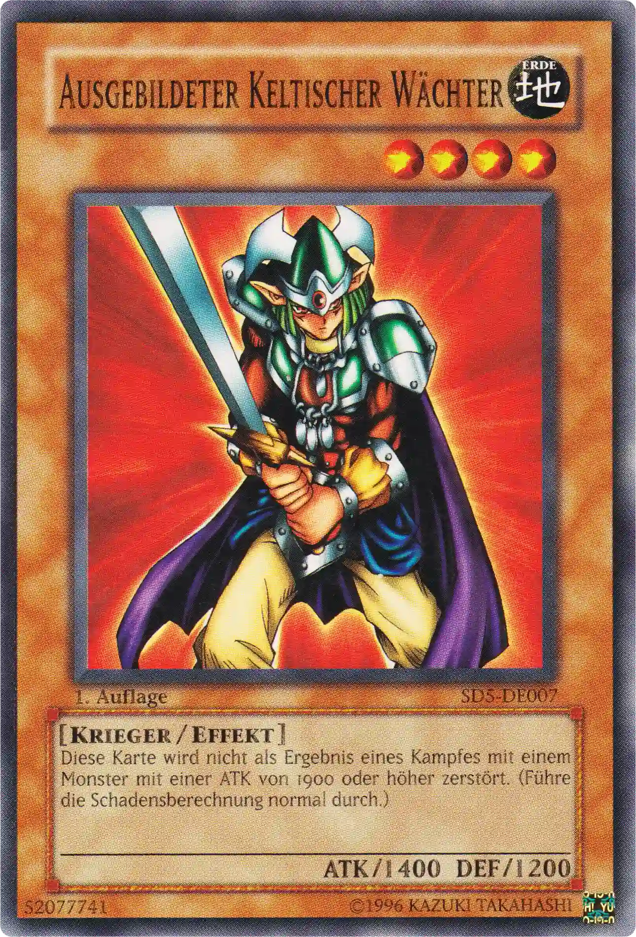 Ausgebildeter Keltischer Wächter Yu-Gi-Oh! Karte SD5-DE007 Common