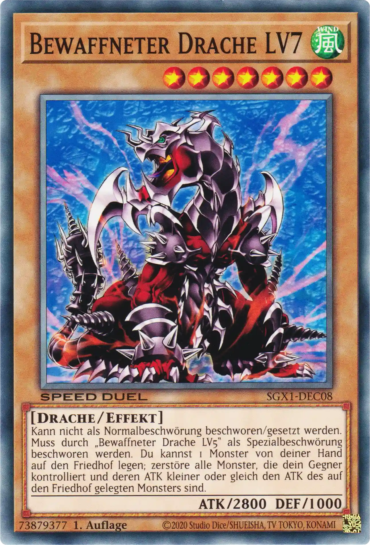 Bewaffneter Drache LV7 Yu-Gi-Oh! Karte SGX1-DEC08 Common