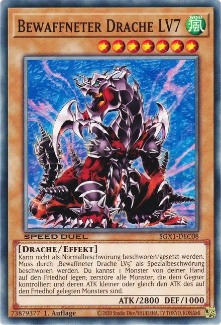 Bewaffneter Drache LV7 Yu-Gi-Oh! Karte SGX1-DEC08 Common
