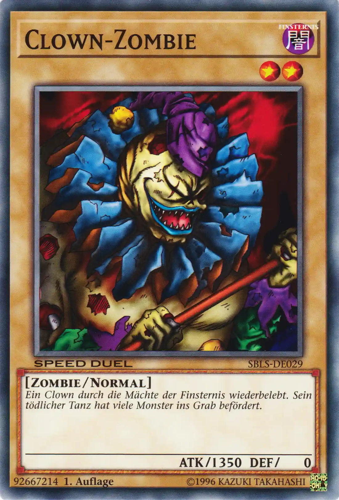 Clown-Zombie Yu-Gi-Oh! Karte SBLS-DE029 Common