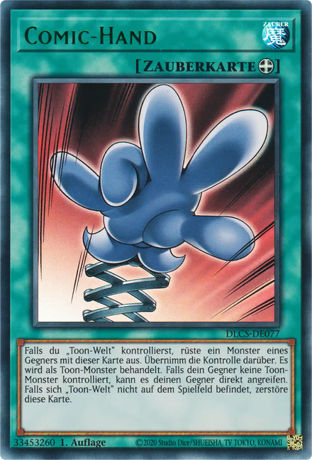Comic-Hand Yu-Gi-Oh! Karte DLCS-DE077 Green Ultra Rare