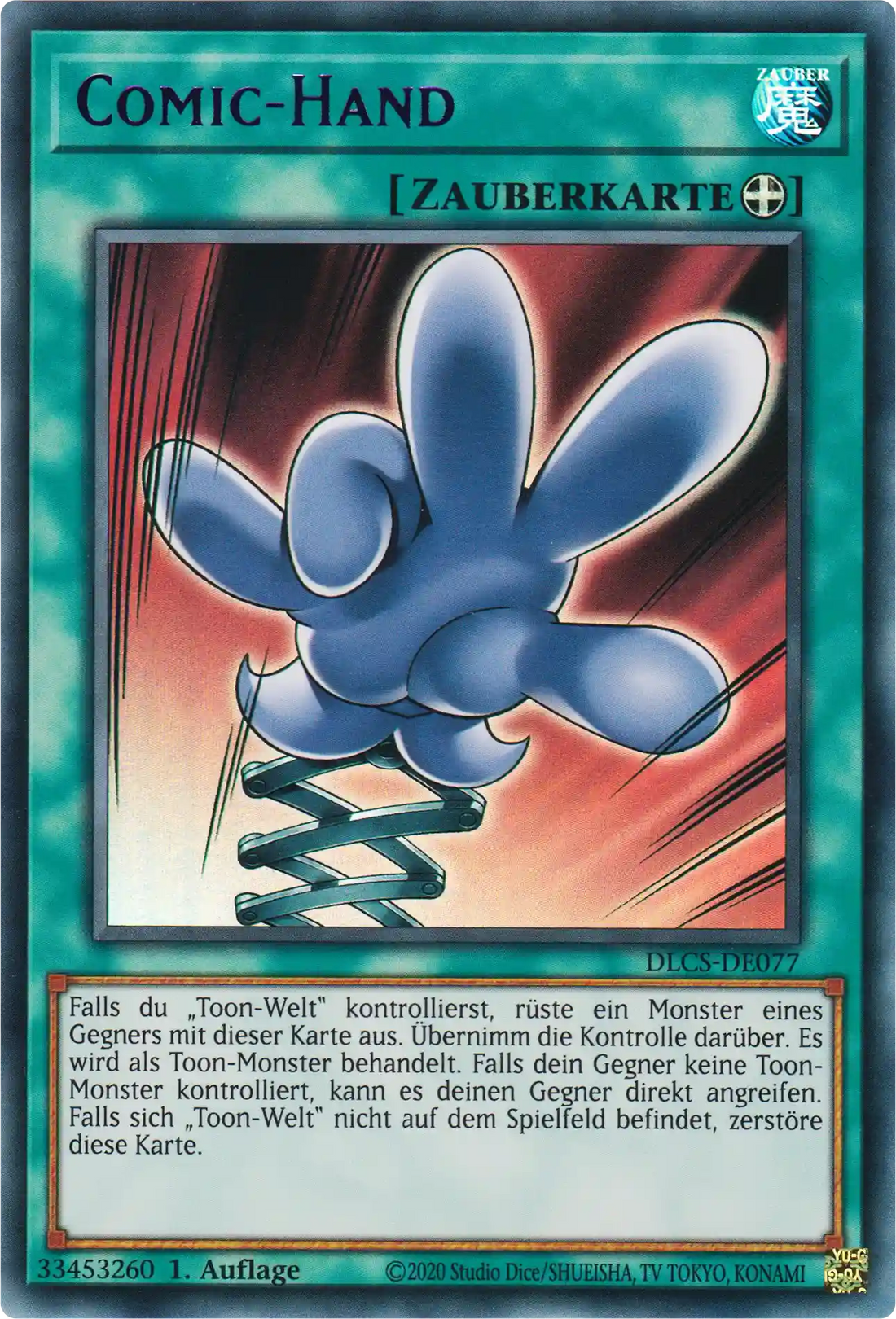 Comic-Hand Yu-Gi-Oh! Karte DLCS-DE077 Purple Ultra Rare