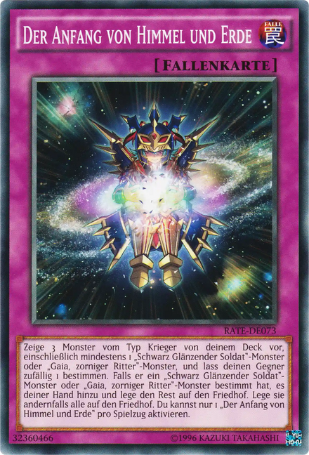Der Anfang von Himmel und Erde Yu-Gi-Oh! Karte RATE-DE073 Common