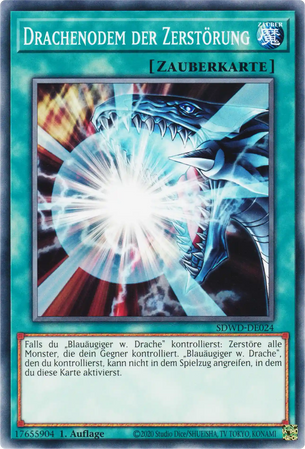 Drachenodem der Zerstörung Yu-Gi-Oh! Karte SDWD-DE024 Common