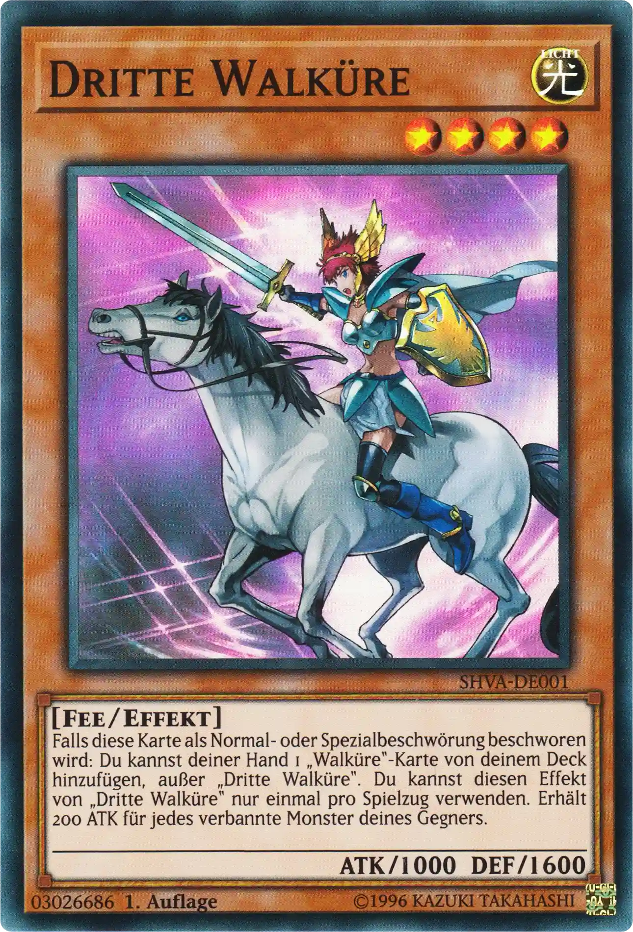 Dritte Walküre Yu-Gi-Oh! Karte SHVA-DE001 Super Rare