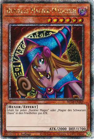 Dunkles Magier-Mädchen Yu-Gi-Oh! Karte MP24-DE009 Quarter Century Secret Rare