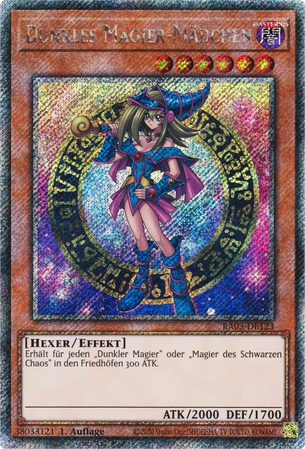 Dunkles Magier-Mädchen Yu-Gi-Oh! Karte RA03-DE123 Platinum Secret Rare