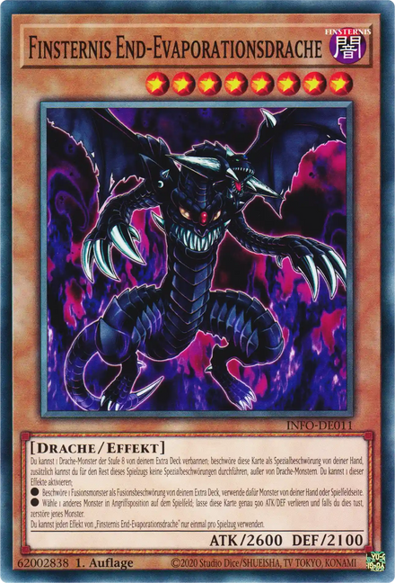 Finsternis End-Evaporationsdrache Yu-Gi-Oh! Karte INFO-DE011 Common