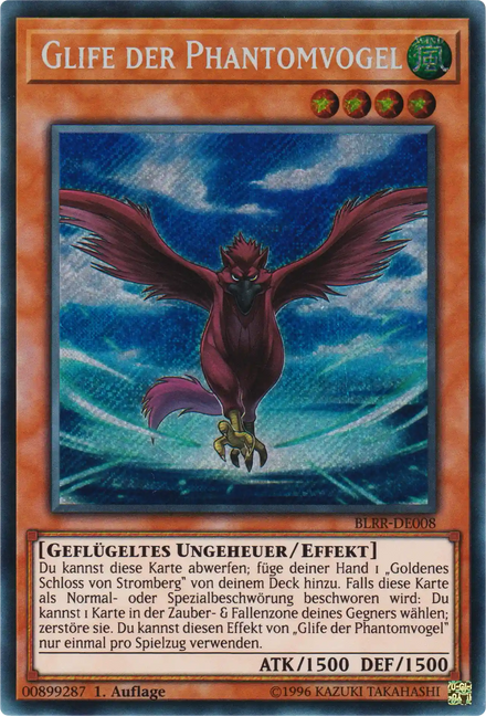 Glife der Phantomvogel Yu-Gi-Oh! Karte BLRR-DE008 Secret Rare