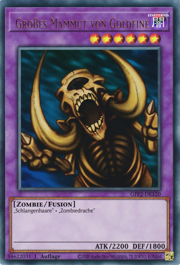 Großes Mammut von Goldfine Yu-Gi-Oh! Karte GFP2-DE120 Ultra Rare