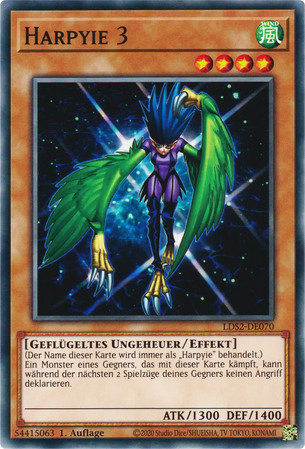 Harpyie 3 Yu-Gi-Oh! Karte LDS2-DE070 Common