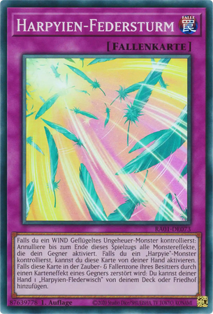 Harpyien-Federsturm Yu-Gi-Oh! Karte RA01-DE073 Super Rare