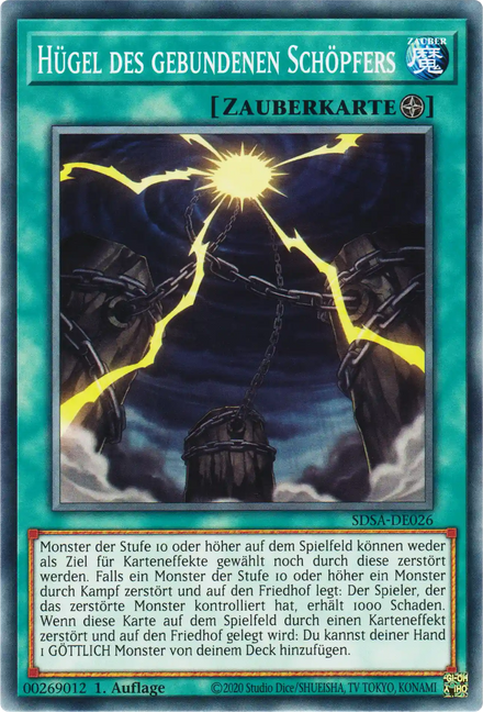 Hügel des gebundenen Schöpfers Yu-Gi-Oh! Karte SDSA-DE026 Common