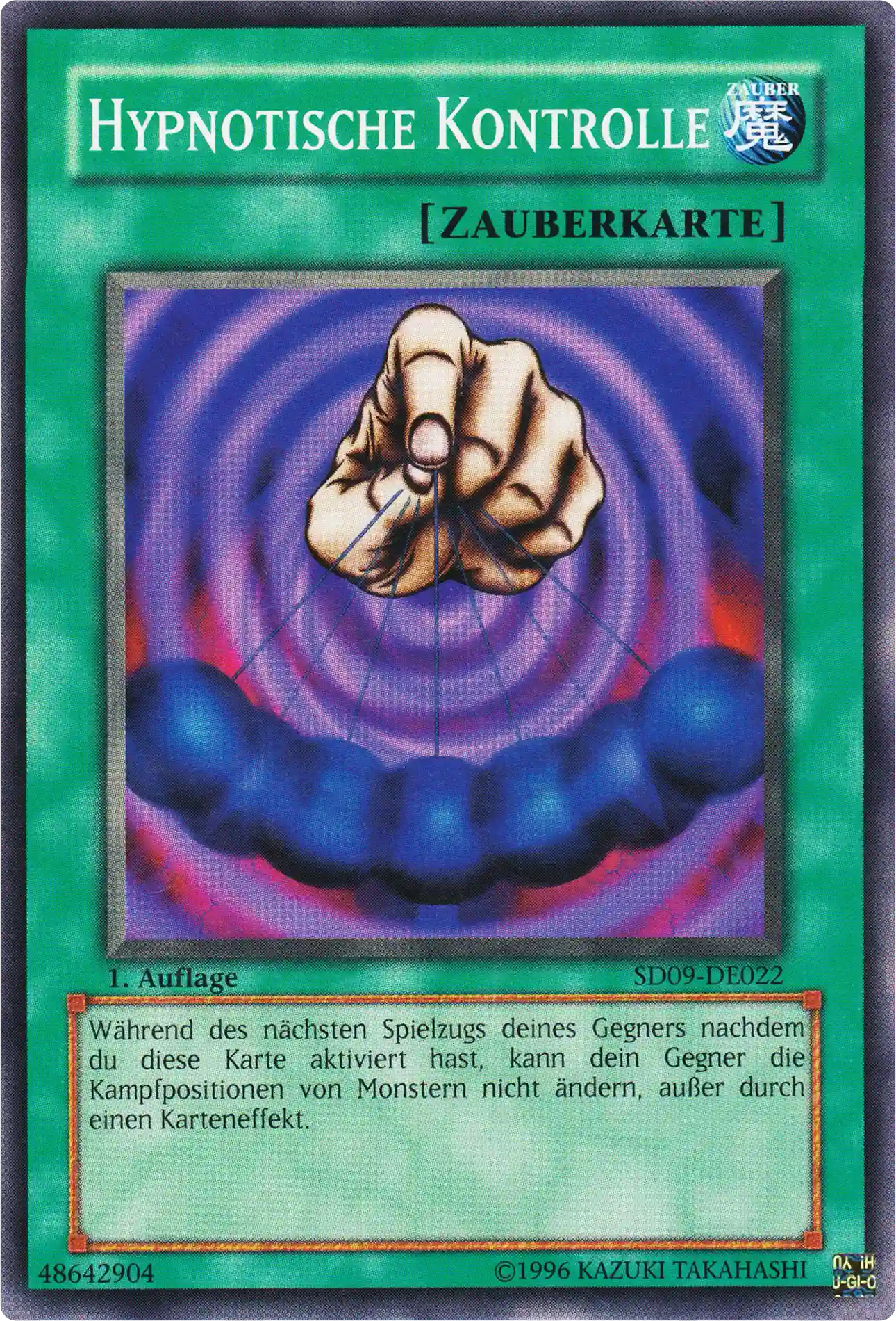 Hypnotische Kontrolle Yu-Gi-Oh! Karte SD09-DE022 Common