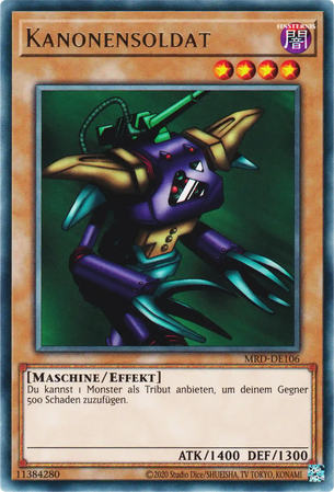 Kanonensoldat Yu-Gi-Oh! Karte MRD-DE106 Rare