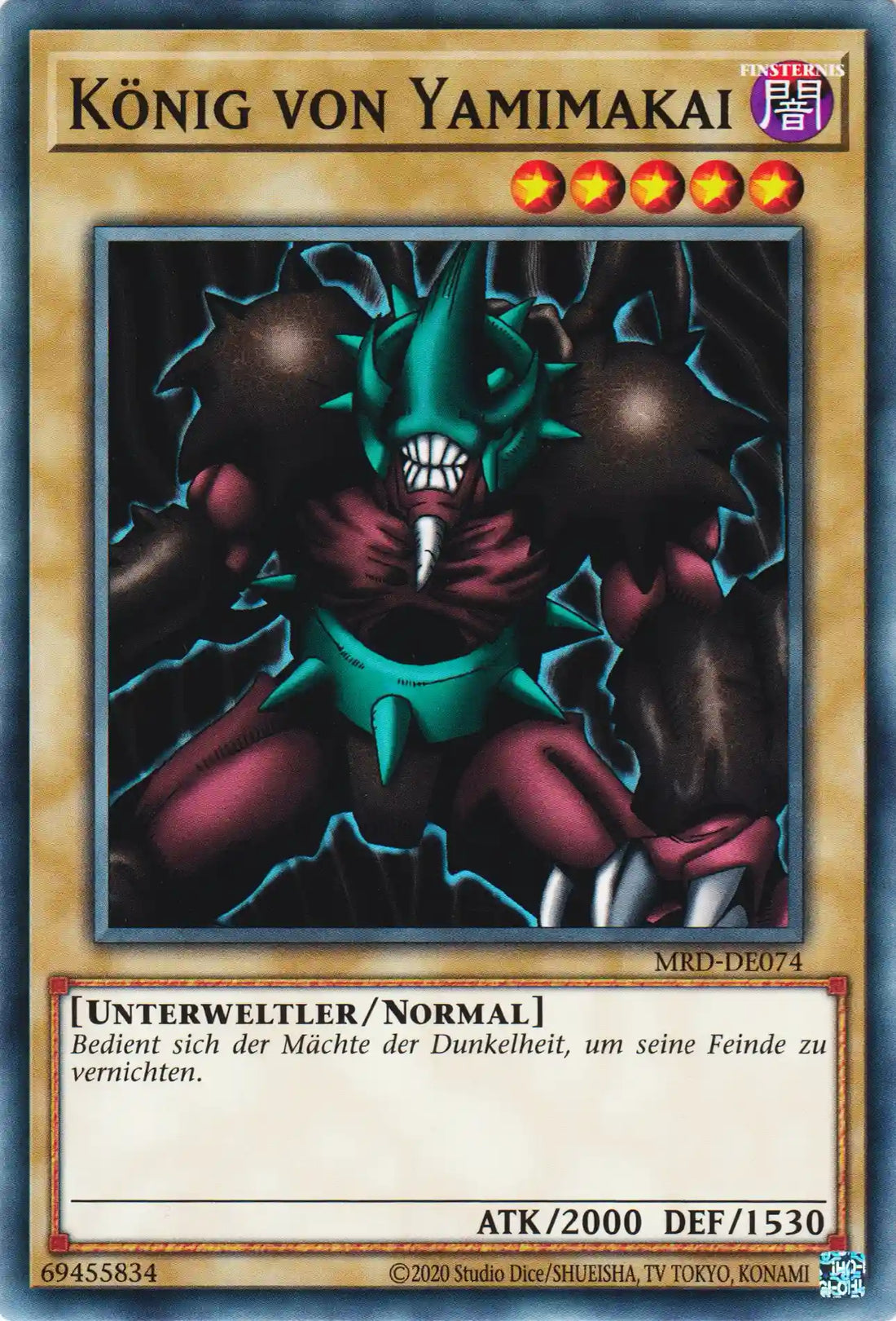 König von Yamimakai Yu-Gi-Oh! Karte MRD-DE074 Common