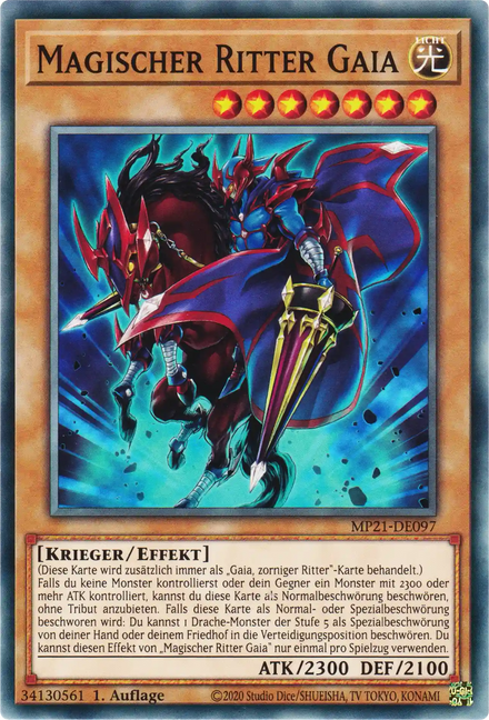 Magischer Ritter Gaia Yu-Gi-Oh! Karte MP21-DE097 Common