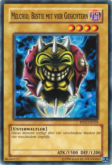 Melchid, Bestie mit vier Gesichtern Yu-Gi-Oh! Karte RP02-DE029 Common