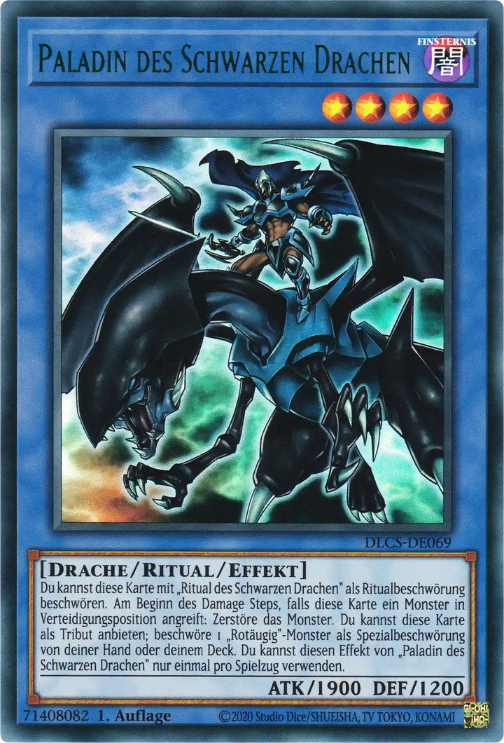 Paladin des Schwarzen Drachen Yu-Gi-Oh! Karte DLCS-DE069 Green Ultra Rare