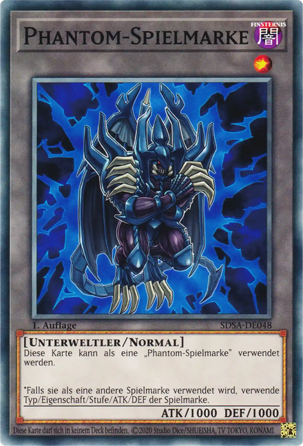 Phantom-Spielmarke Yu-Gi-Oh! Karte SDSA-DE048 Common
