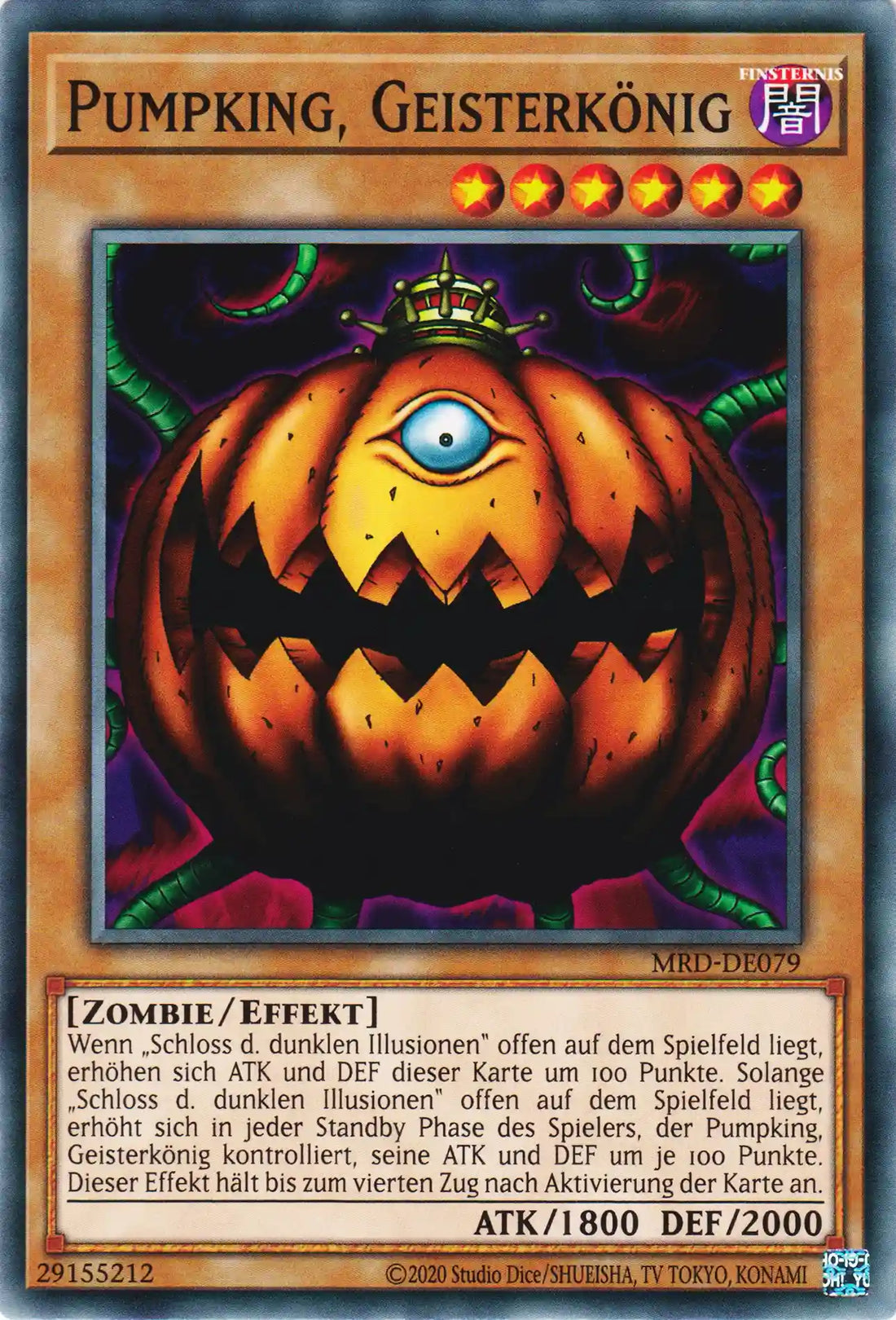 Pumpking, Geisterkönig Yu-Gi-Oh! Karte MRD-DE079 Common
