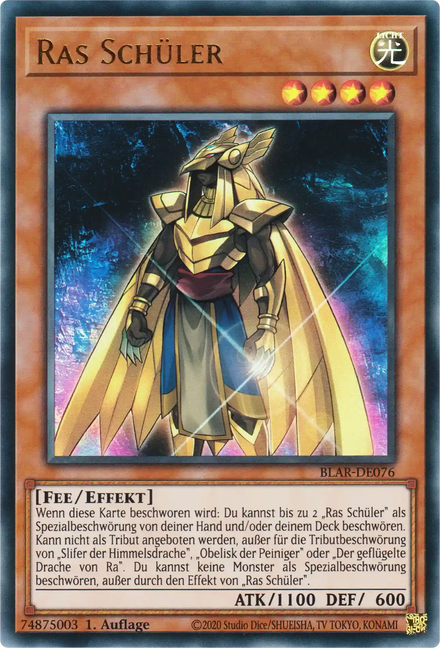 Ras Schüler Yu-Gi-Oh! Karte BLAR-DE076 Ultra Rare