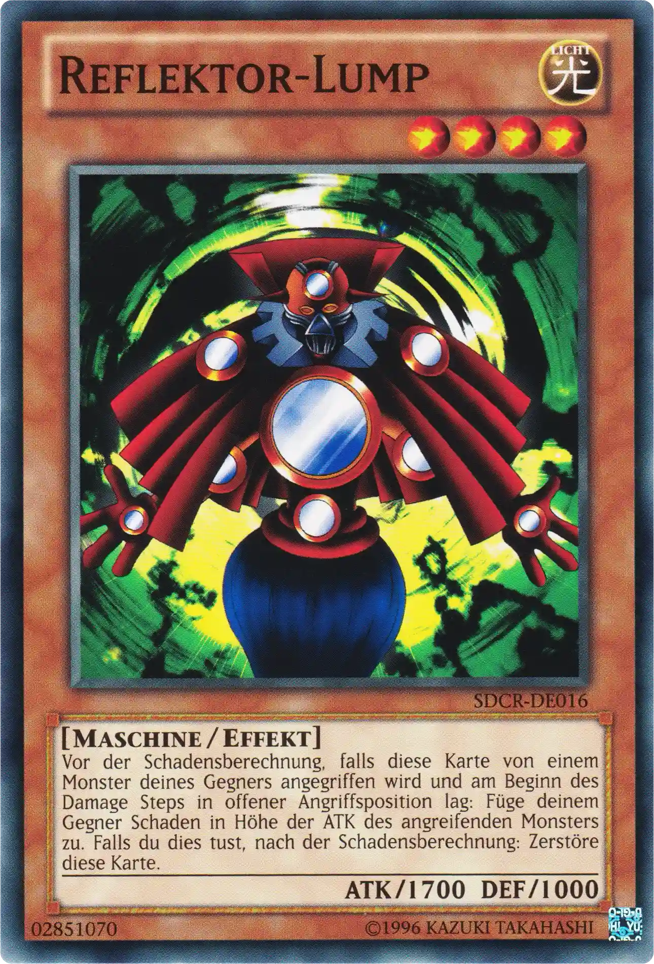 Reflektor-Lump Yu-Gi-Oh! Karte SDCR-DE016 Common