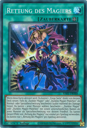 Rettung des Magiers Yu-Gi-Oh! Karte RA01-DE068 Super Rare