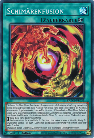 Schimärenfusion Yu-Gi-Oh! Karte DUNE-DE052 Super Rare