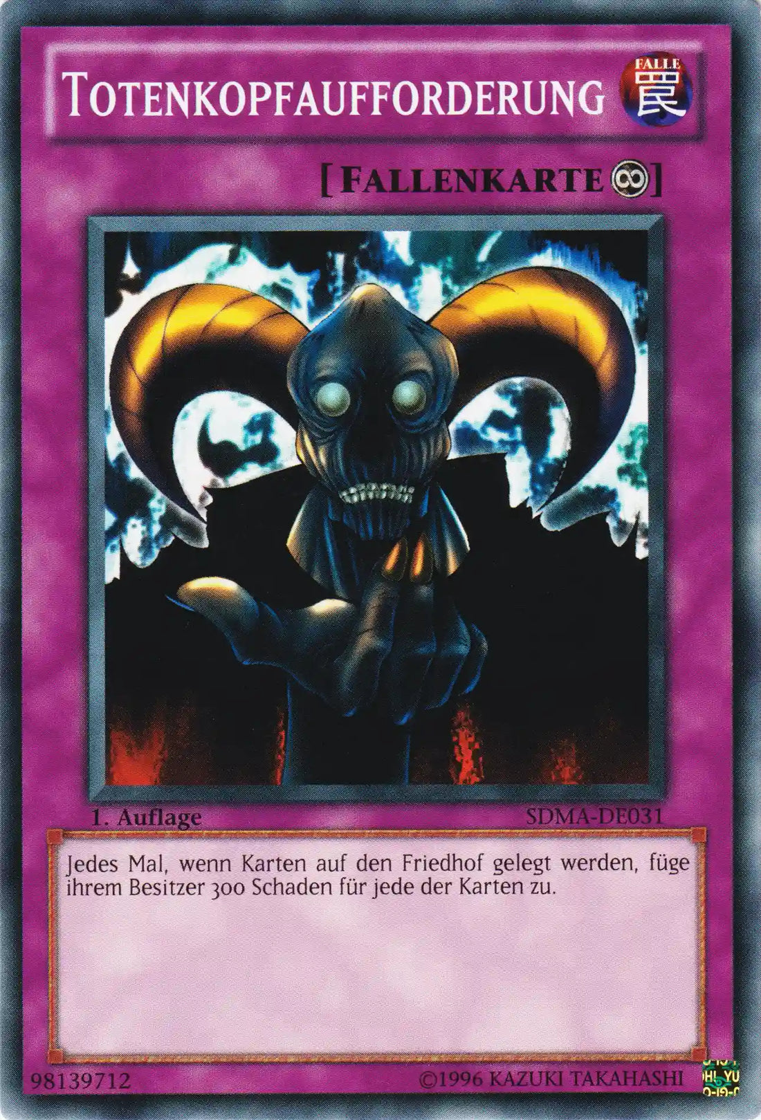 Totenkopfaufforderung Yu-Gi-Oh! Karte SDMA-DE031 Common