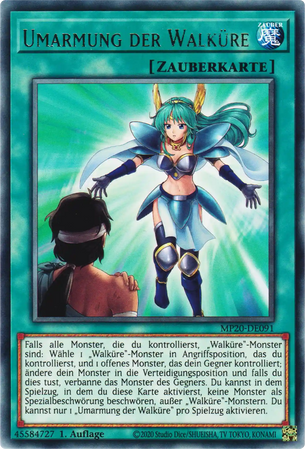Umarmung der Walküre Yu-Gi-Oh! Karte MP20-DE091 Rare