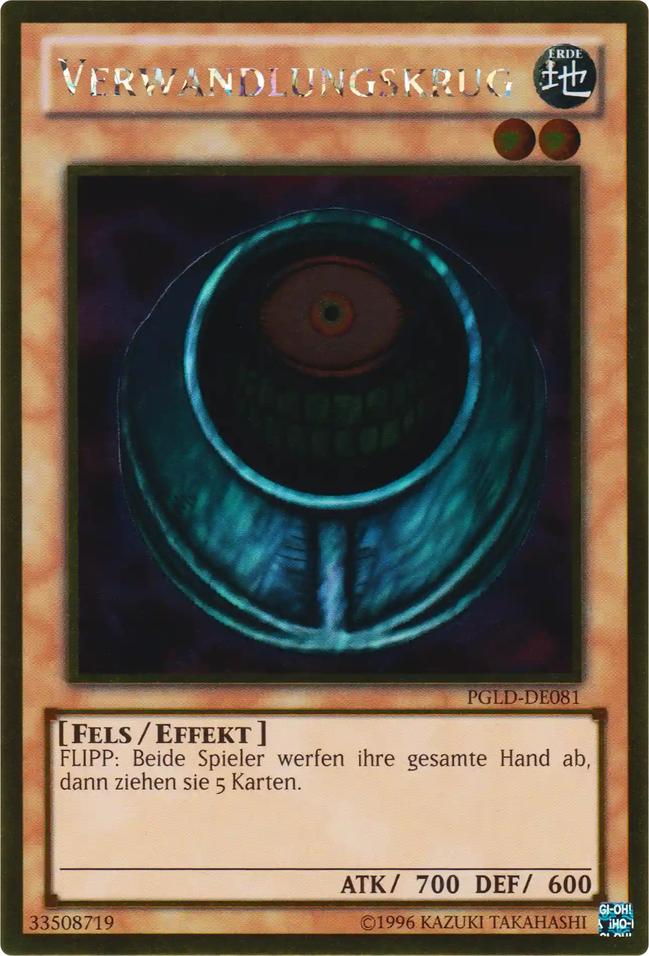 Verwandlungskrug Yu-Gi-Oh! Karte PGLD-DE081 Gold Rare