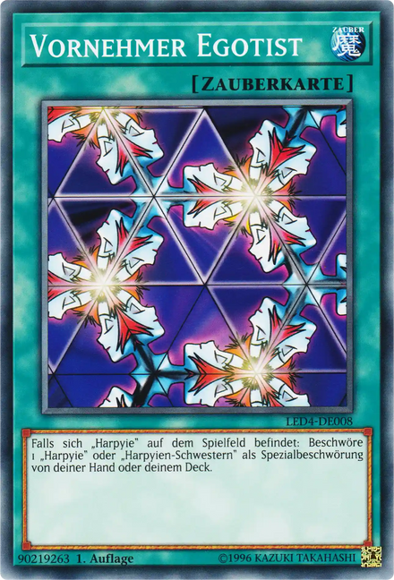 Vornehmer Egotist Yu-Gi-Oh! Karte LED4-DE008 Common