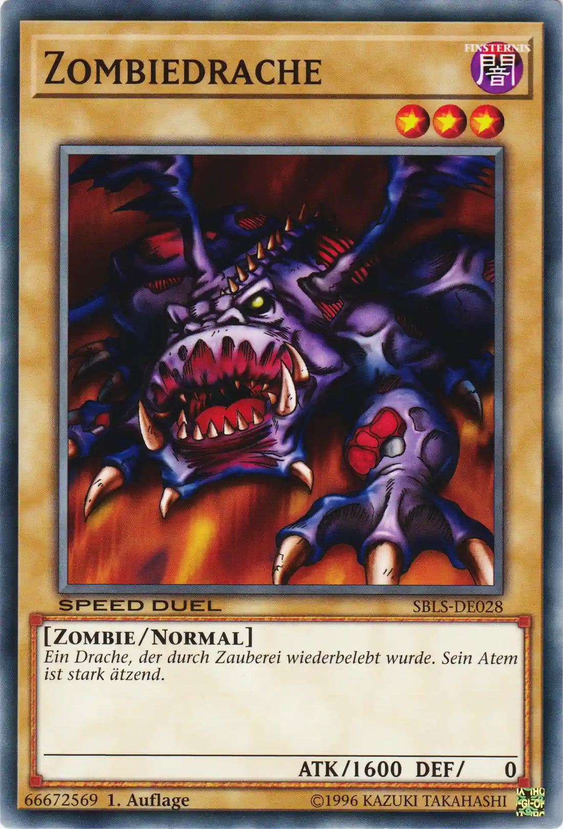 Zombiedrache Yu-Gi-Oh! Karte SBLS-DE028 Common